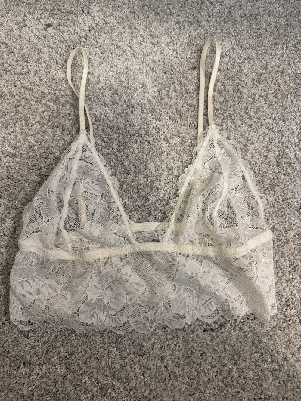 Free People Floral Lace Bralette in Ivory Cream